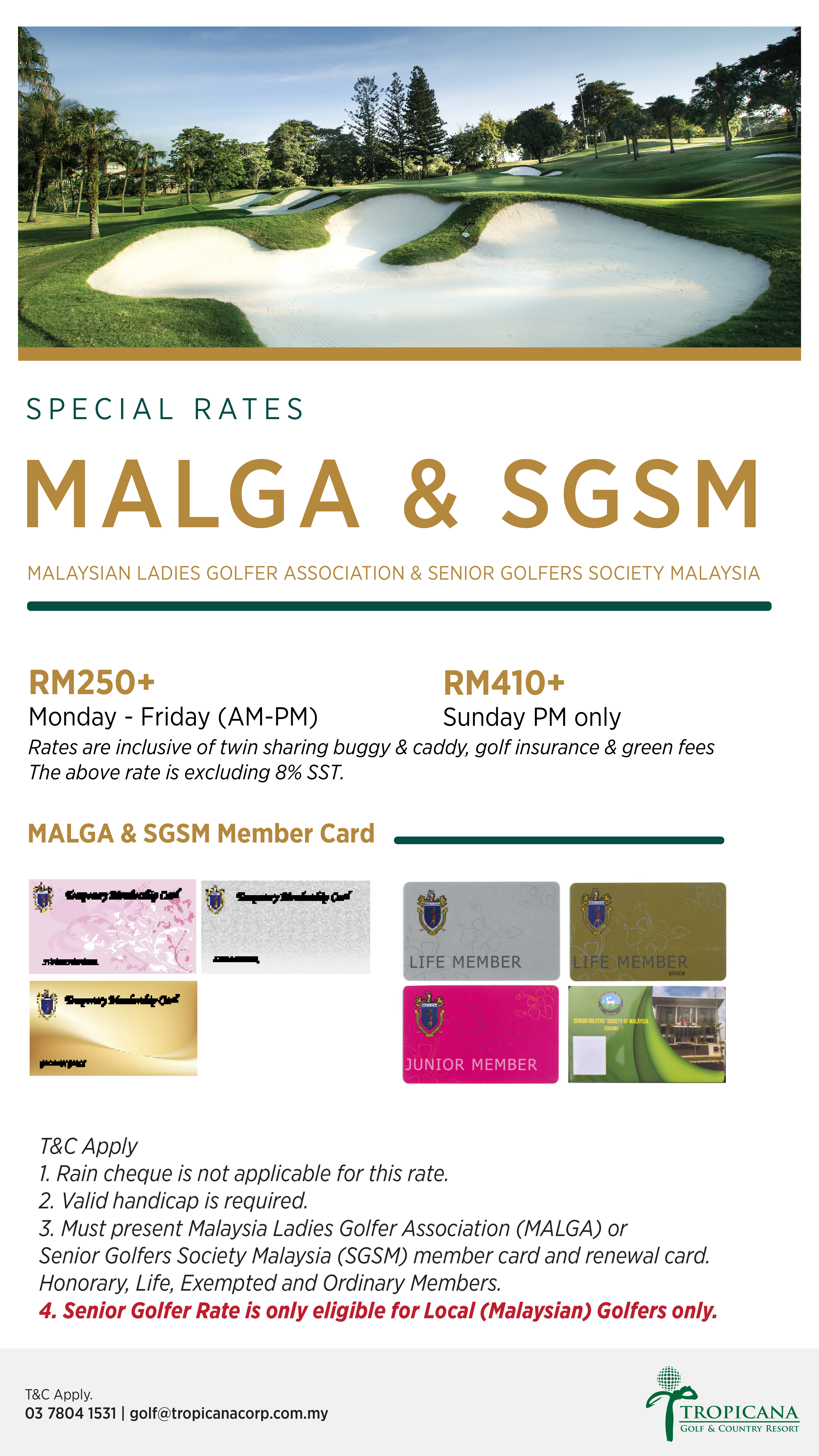  T&C of MALGA & SGSM Special Rates